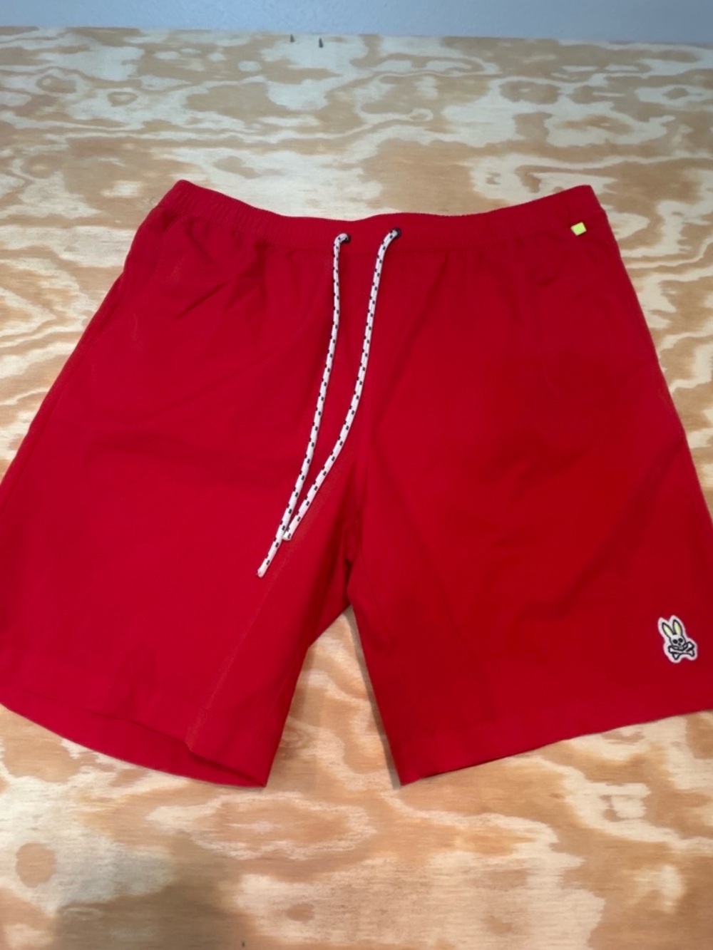 Psycho Bunny Red Board Shorts Fast Drying with Pockets Men’s XL